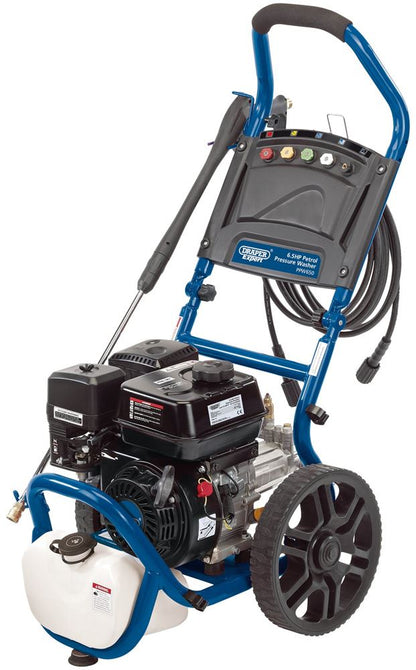 83818 Draper Expert Expert Petrol Pressure Washer, 6.5HP PPW650 Pressure Washers Professional Trade DIY Workshop Garage Use