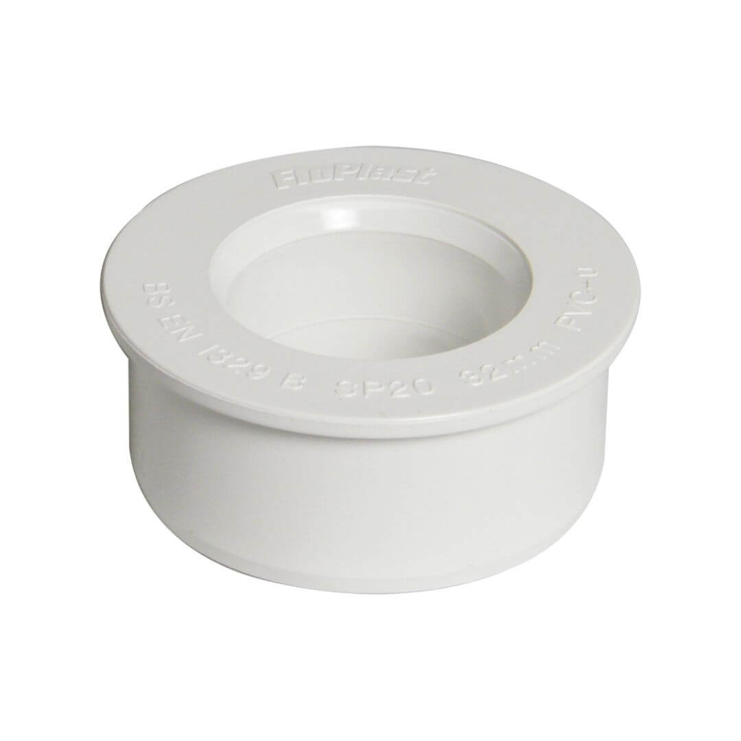 FLOPLAST RING-SEAL SOLVENT BOSS ADAPTOR;40MM WASTE WH