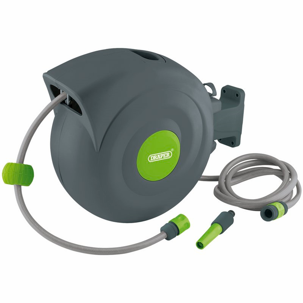 Draper RETRACTABLE 20M GARDEN HOSE 15046 Retractable Garden Hose Reel, 20m