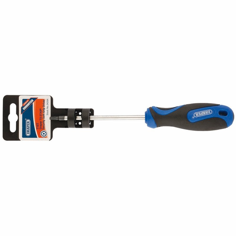 Draper T15X100TX-TAMPERPROOF S/D-PKD 34264 Draper TX-STARÂ® Soft Grip Security Screwdrivers