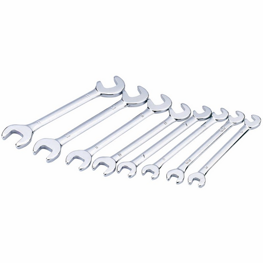 Draper 8PC OBSTRUCTION SPANNER SET MM 19754 Metric Obstruction/Ignition Mini Spanner Set (8 Piece)