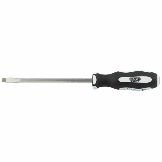 Draper 150X6.5MMPLAIN P/THRU S/DRIVER 35183 Pound Thru' Plain Slot Soft Grip Screwdrivers