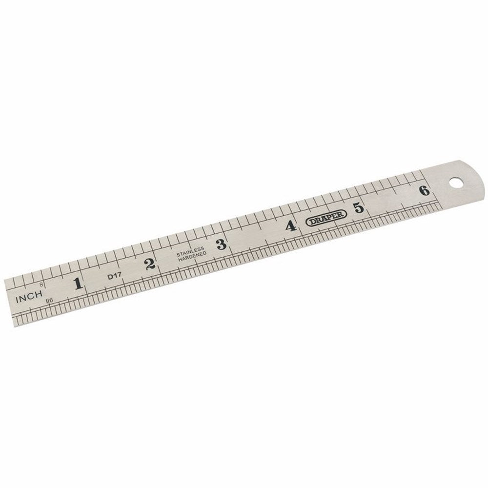 DRAPER 59633 - 150mm/6" Steel Ruler Rule Metal