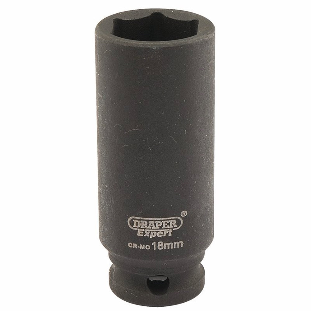 DRAPER 06891 - Expert 18mm 3/8" Square Drive Hi-Torq&#174; 6 Point Deep Impact Socket