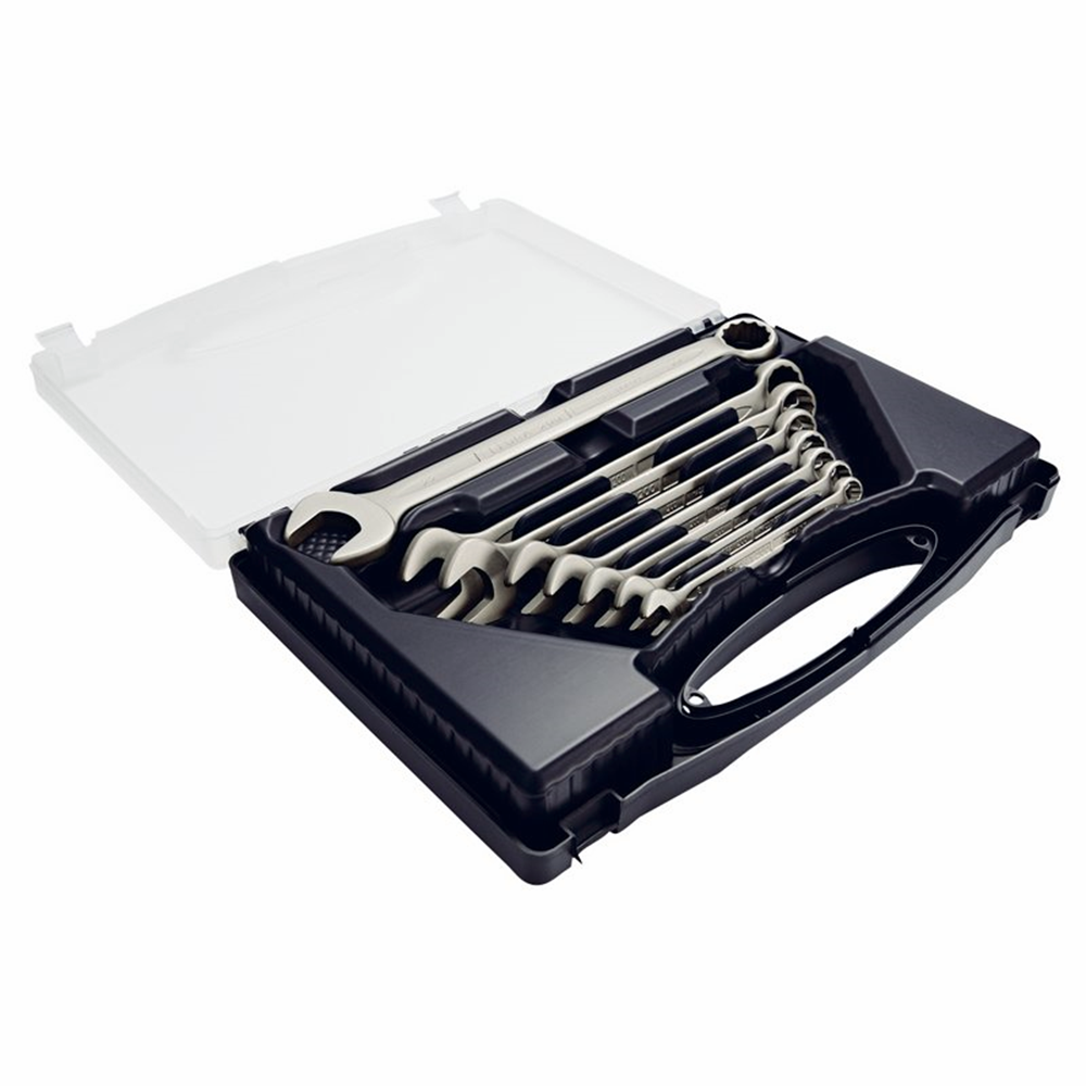 Draper 8-22MM S/STEELCOMB SPANNER SET 44019 Long Metric Stainless Steel Combination Spanner Set (8 Piece)