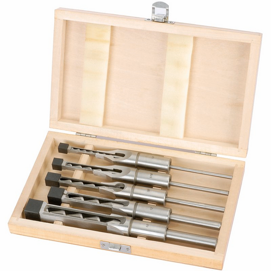 Draper 5PC MORTICE AND CHISEL BIT SET 40406 Hollow Square Mortice Chisel and Bit Set (5 Piece)