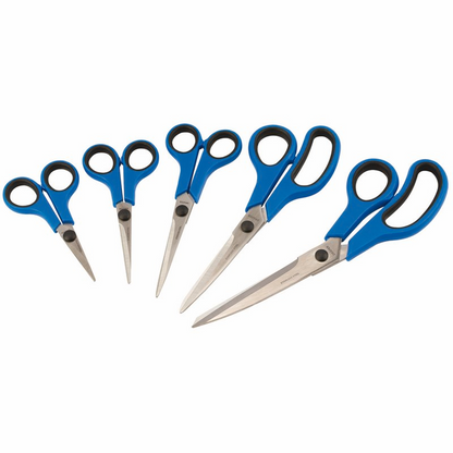 Draper HOUSEHOLD SCISSOR SET 5PC. S/G 75552 Soft Grip Household Scissor Set (5 Piece)