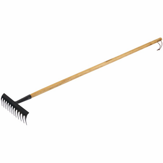 Draper CARBON STEEL GARDEN RAKE (ASH) 14306 Carbon Steel Garden Rake with Ash Handle