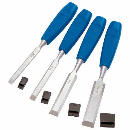 Draper 4PC WOOD CHISEL SET10/12/19/25 69619 120mm Bevel Edge Wood Chisel Set (4 Piece)