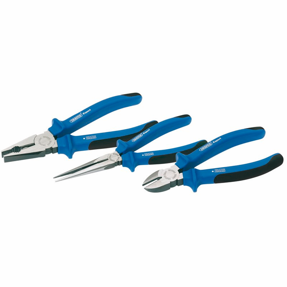 Draper 3PC.PLIER KIT HD TWO TONE GRIP 69289 Heavy Duty Soft Grip Pliers Set (3 Piece)