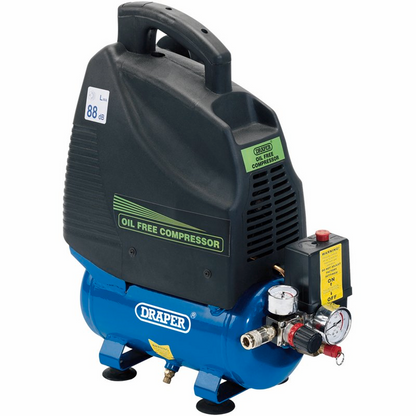 Draper 1.5HP 6L OIL FREE COMPRESSOR 24974 6L Oil-Free Air Compressor (1.1kW)