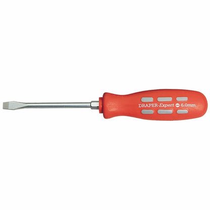 DRAPER 67844 - Plain Slot Flared Tip Mechanics Screwdriver (100mm x 6mm) Sold Loose