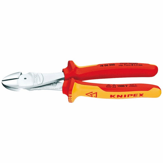 DRAPER 12301 - Knipex 74 06 200 200mm Fully Insulated High Leverage Diagonal Side Cutter