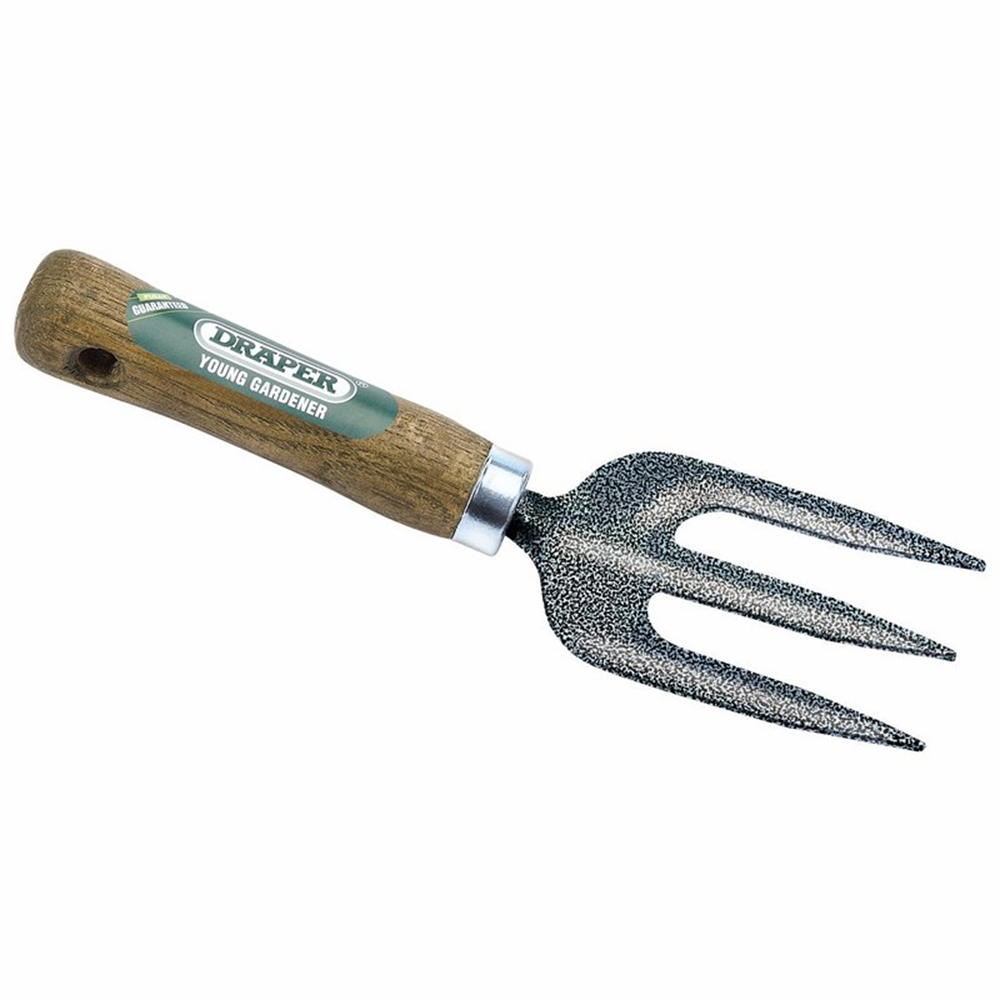 Draper Y/GARD HAND FORK(ASH)CARBON 20697 Young Gardener Weeding Fork with Ash Handle