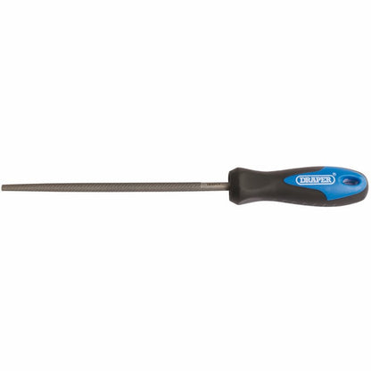 Draper 150MM ROUND FILE & HANDLE 00012 Soft Grip Engineer's Files and Rasps