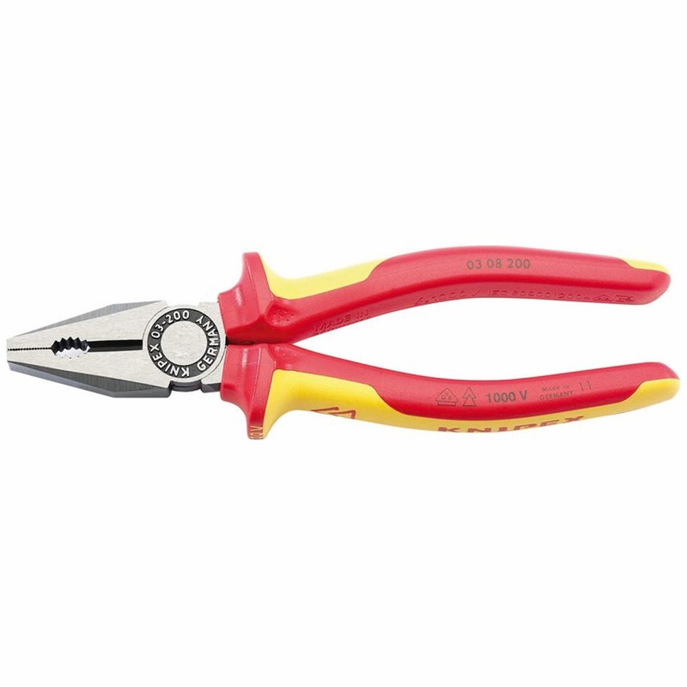 DRAPER 31920 - Knipex 03 08 200UKSBE VDE Fully Insulated Combination Pliers (200mm)