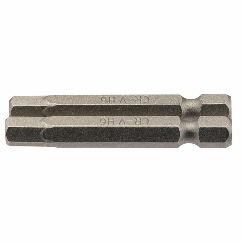 Draper 2PC 50MM 6.0MM HEX S/D BIT 64259 1/4" hex. Hexagonal E Shank Insert Bits