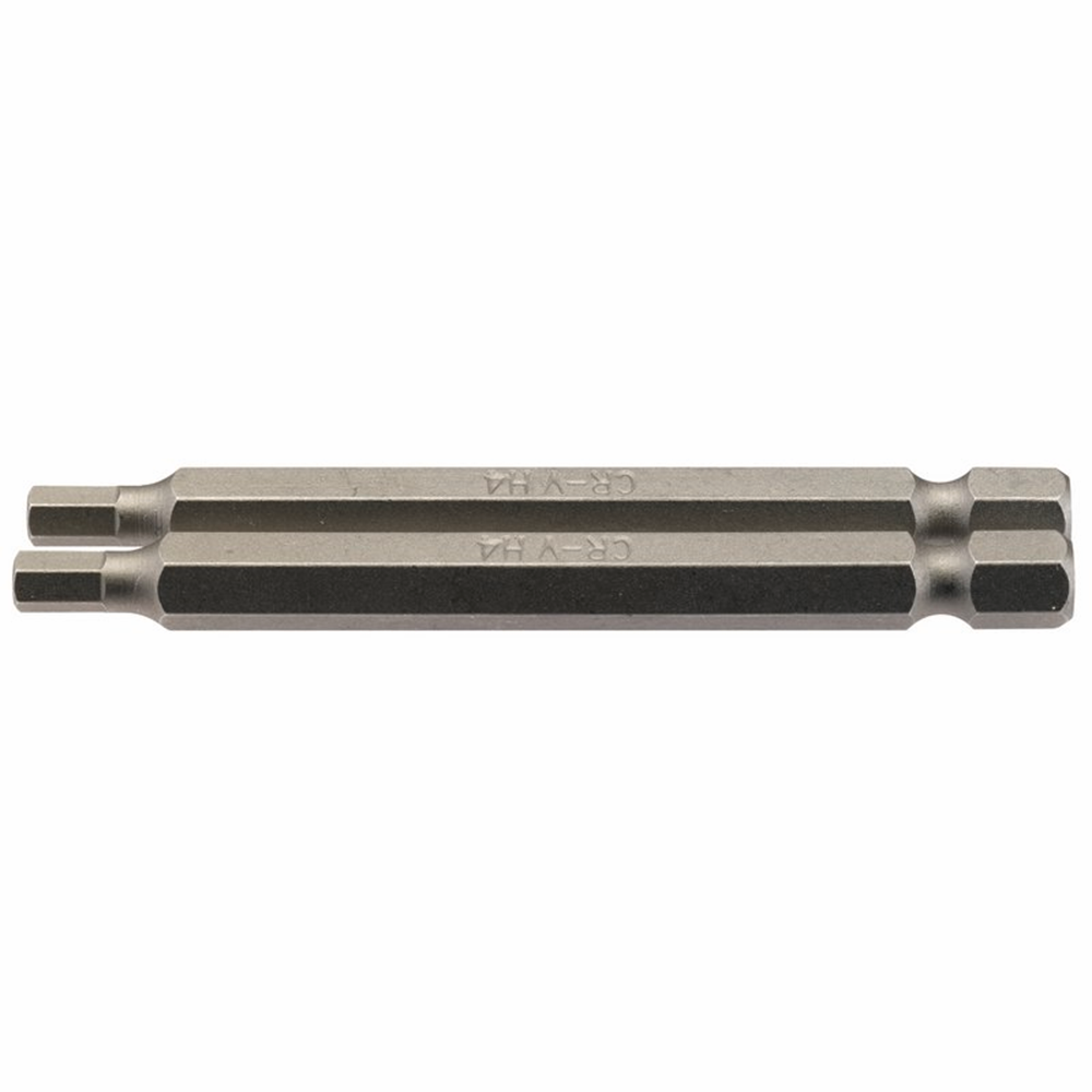 Draper 2PC 75MM 4.0MM HEX S/D.BIT 64321 1/4" hex. Hexagonal E Shank Insert Bits