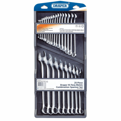 Draper 25PC COMB.SPAN.SET (6-32MM) 26696 Draper HI-TORQÂ® Metric Combination Spanner Set (25 Piece)