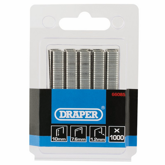 Draper 10MM 7.55MM STAPLES (BOX 1000) 66085 Wiring Cable/Tacker (Low Voltage Wires Only)