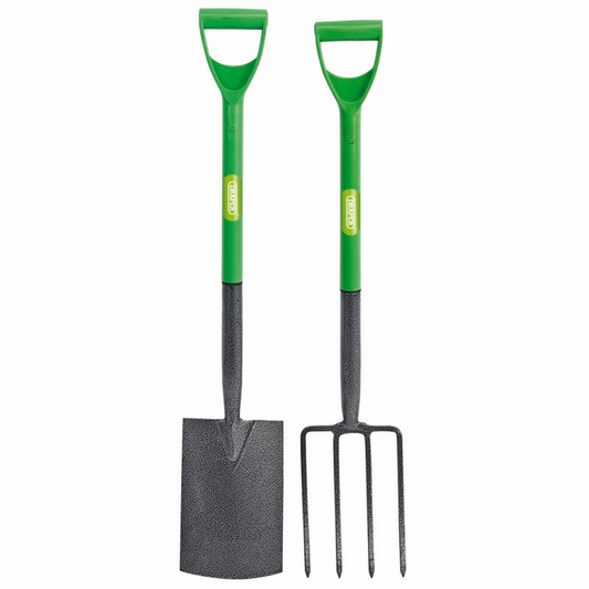 Draper CARBON FORK & SPADE 16566 Carbon Steel Garden Fork and Spade Set