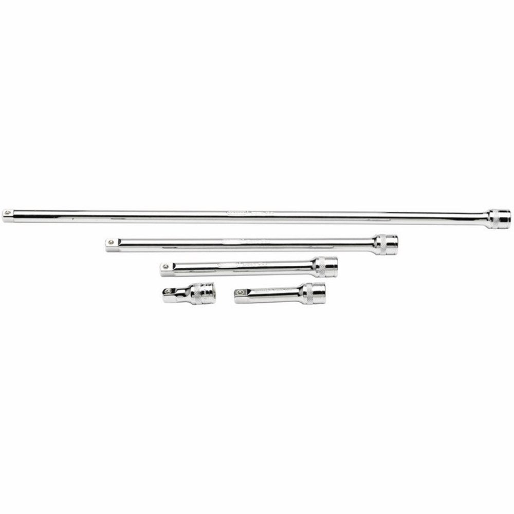 Draper 5PC 3/8 EXT BAR SET-PCKD 16767 Extension Bar Set, 3/8" Sq. Dr., Polished Chrome (5 Piece)