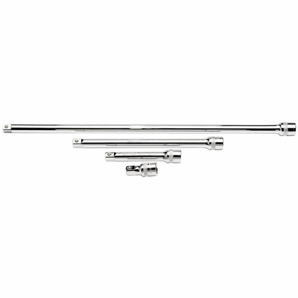 Draper 4PC 1/2 EXT BAR SET-PCKD 16769 Extension Bar Set, 1/2" Sq. Dr., Polished Chrome (4 Piece)