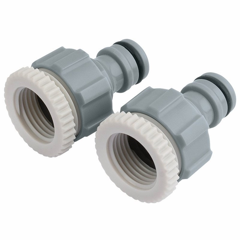 DRAPER 25907 - Twin Pack of Tap Connectors (1/2" and 3/4")
