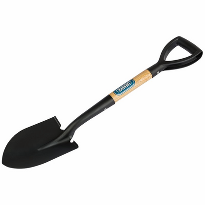 Draper MINI RD.PT SHOVEL WOOD HANDLE 15072 Round Point Mini Shovel with Wood Shaft