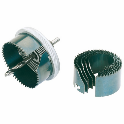 Draper HOLE SAW KIT 6 BLADE 32-64MM 18053 Carbon Steel Holesaw Kit for Wood and Plastics, 32 - 64mm (7 Piece)