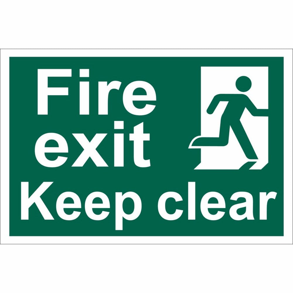 DRAPER 72450 - Fire Exit Keep Clear' Safety Sign