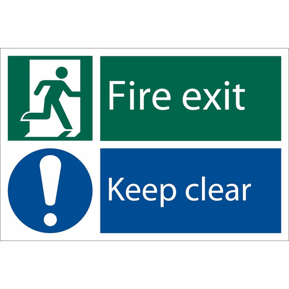 DRAPER 72458 - Fire Exit Keep Clear' Safety Sign