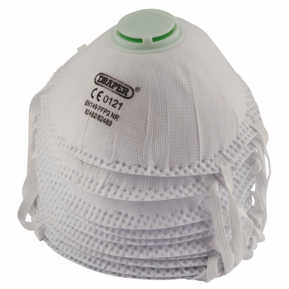 Draper FFP2 PARTICULATE RESP. BOX 10 82483 FFP2 NR Moulded Masks