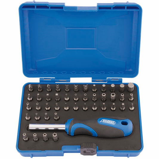 Draper 45PC SECURITY S/D & BIT SET 82399 Security Screwdriver Bit and Driver Set (45 Piece)
