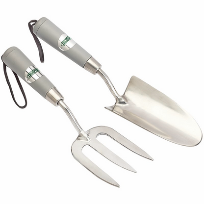 Draper FORK & TROWEL SET S/STEEL 83773 Stainless Steel Hand Fork and Trowel Set (2 Piece)