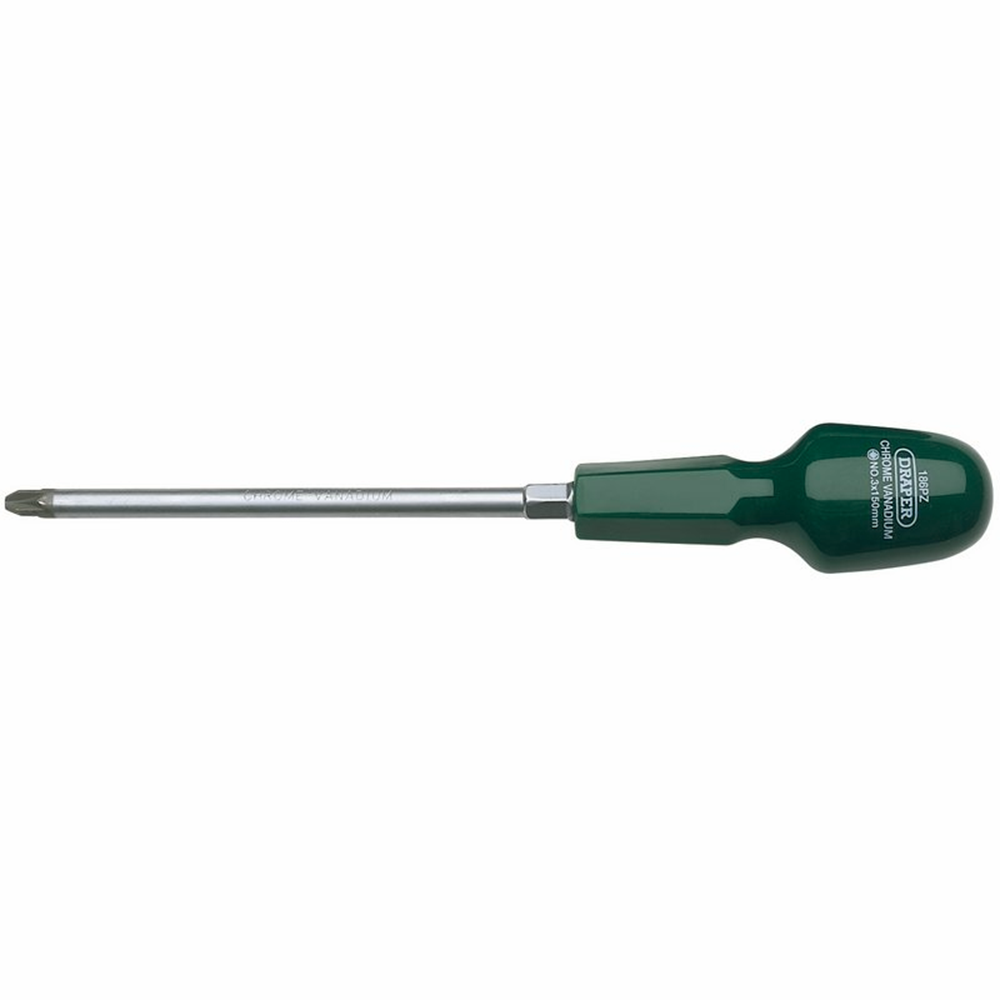 Draper NO3X150MMPZ-TYPE S/DRIVER PCKD 14088 Cabinet Pattern PZ TYPE Screwdrivers (display packed)
