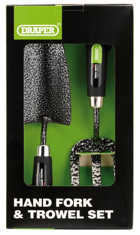 Draper FORK & TROWEL SET CARBON/STEEL 65960 Carbon Steel Heavy Duty Hand Fork and Trowel Set (2 Piece)