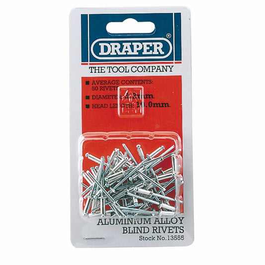 Draper 3.2X10.8MM RIVET(50 PER CARD)) 13555 Blind Rivets