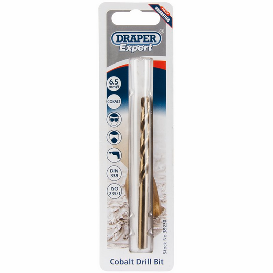 Draper 6.5MM COBALT TWIST DRILL 39230 Metric HSS Cobalt Drill Bits