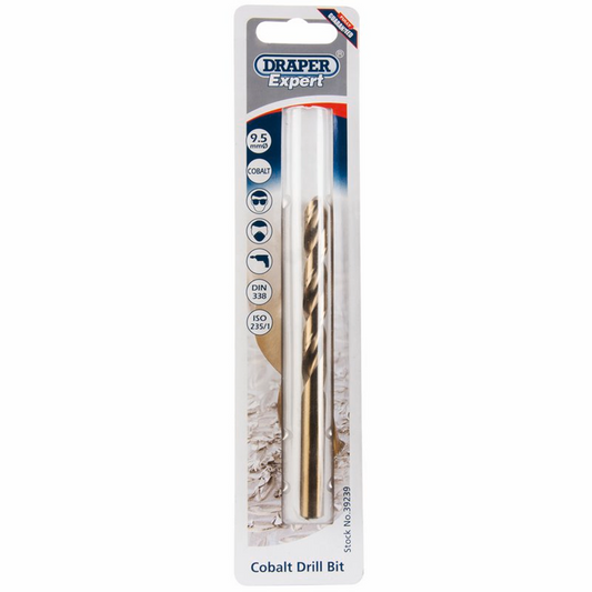 Draper 9.5MM COBALT TWIST DRILL 39239 Metric HSS Cobalt Drill Bits