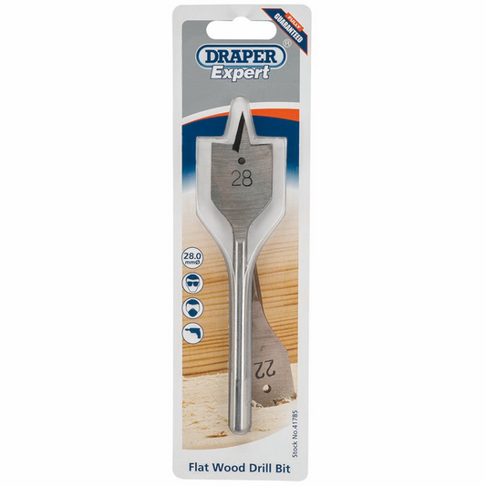 Draper 28.0MM FLAT WOOD BIT 41785 Metric Flat Wood Bits