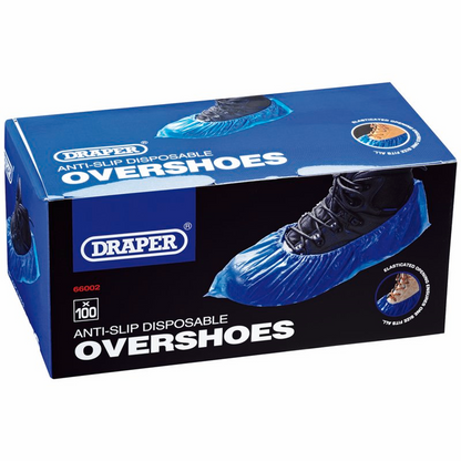 Draper DISPOSABLE OVERSHOES BOX 100 66002 Disposable Overshoe Covers (Box of 100)