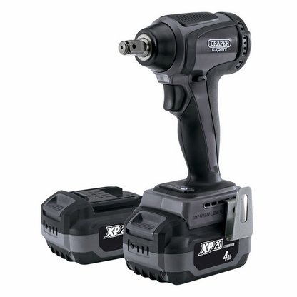 Draper XP20 IMP.WRNCH KIT 300NM 1/2IN 98962 XP20 20V Brushless 1/2" Impact Wrench (300Nm) with 2 x 4Ah Batteries and Fast Charger