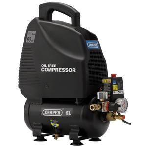 Draper 1.5HP 6L OIL FREE COMPRESSOR 24974 6L Oil-Free Air Compressor (1.1kW)