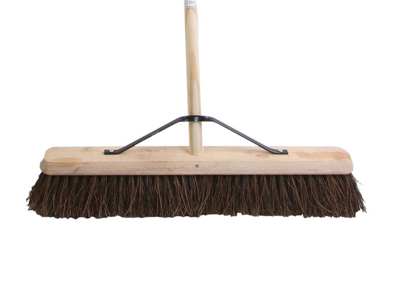 Faithfull FAIBRBAS24H Stiff Bassine Broom 60cm (24in) + Handle & Stay |