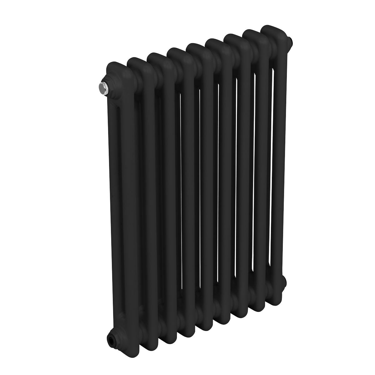 Baridi DH361 Horizontal Traditional 2 Column Radiator 600 x 427mm - Black | Steel | Horizontal traditional 2 column radiator delivers a BTU output of