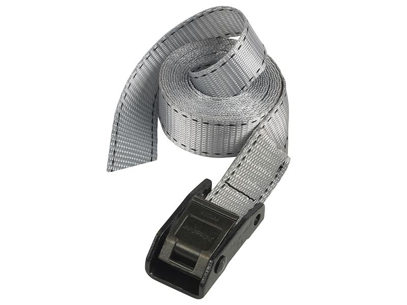 MasterLock 3112EURDAT Lashing Strap with Metal Buckle, Grey 5m 150kg (Single)