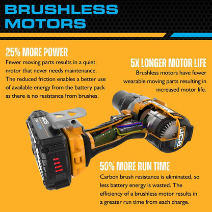 JCB 21-18BLCD-2X-B Combi Drill 2.0Ah 18V Brushless Hammer Drill Driver Cordless Drill