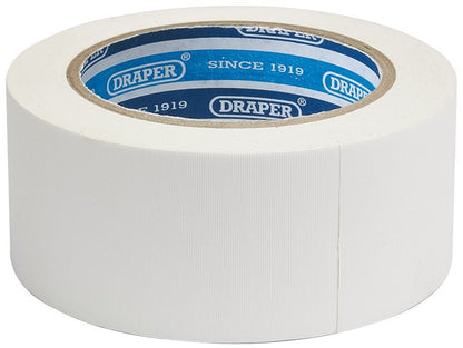 49431 Draper Duct Tape Roll, 30m x 50mm, White TP-DUCT/W/A Tape Rolls Professional Trade DIY Workshop Garage Use