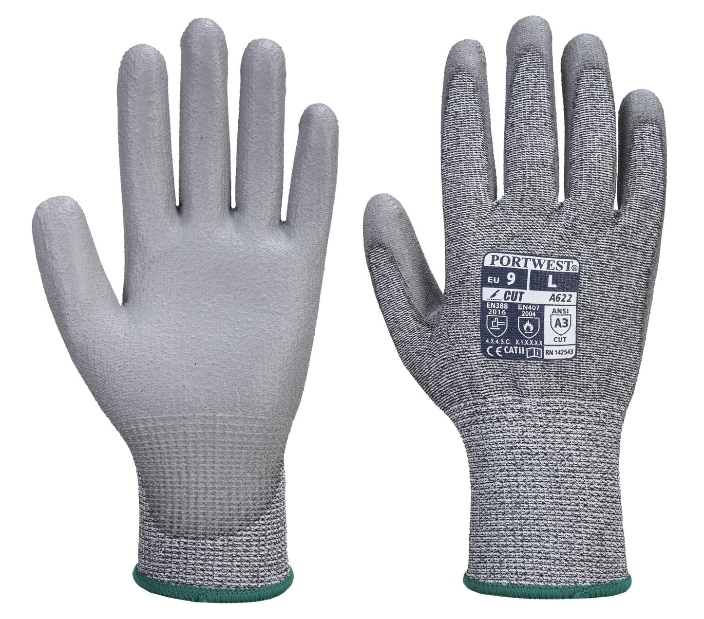 PORTWEST A622 Sz XXL Level 3 Medium Risk Cut resistant Glove PU Palm
